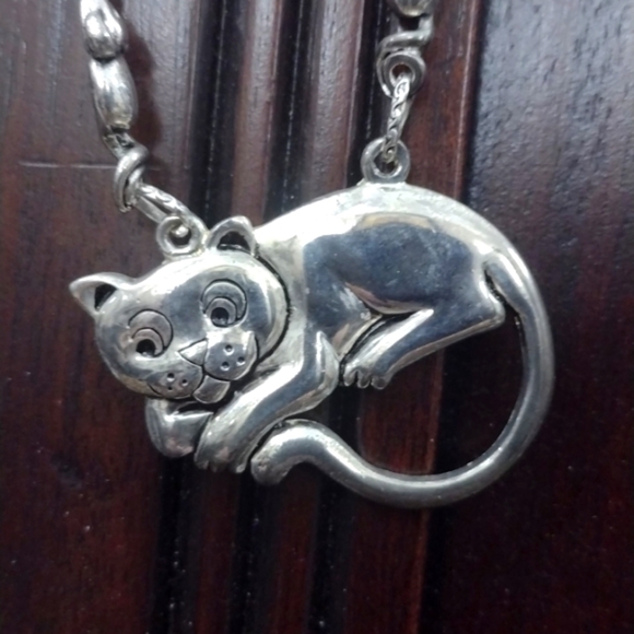 Cat Necklace and Pendant Cute New Without Tags Unique about 25" end to e… - Picture 1 of 4